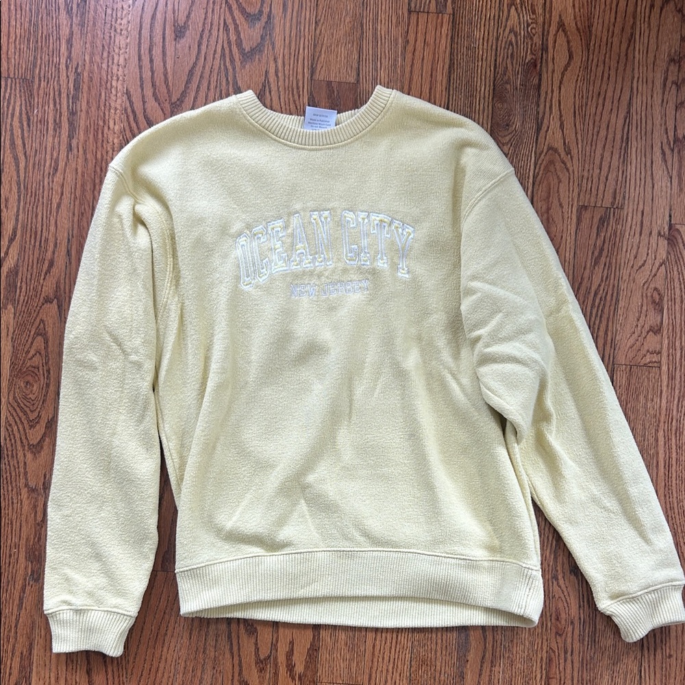 Ocean City Light Yellow Crewneck Sweater
